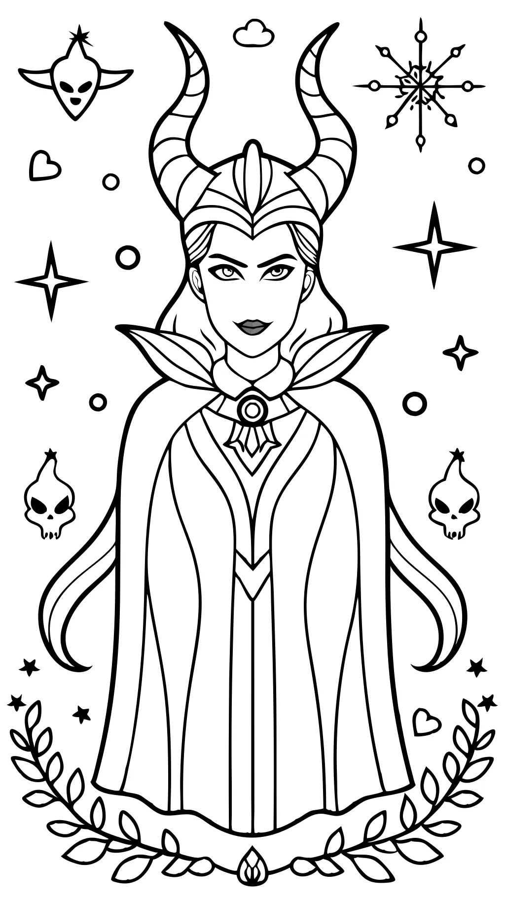 maleficent coloring page